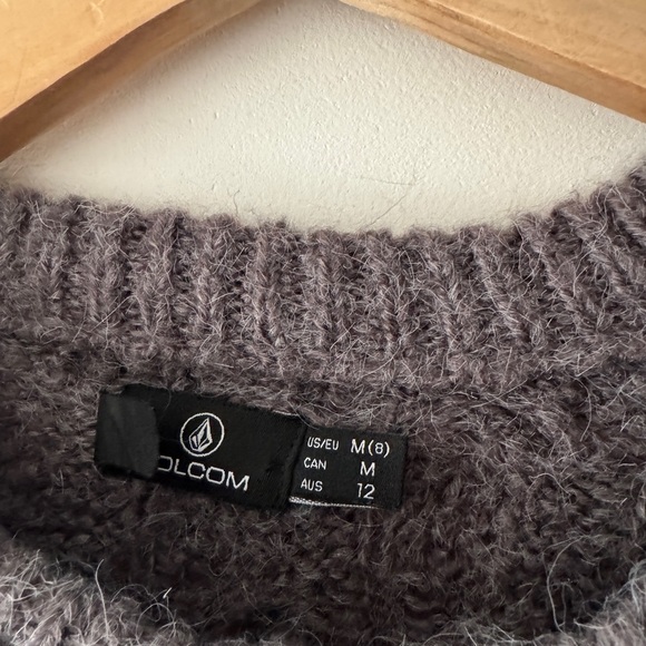 Volcom Bubble Tea Gray Oversized Knit Sweater - Picture 5 of 6